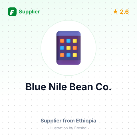 Blue Nile Bean Co. – summary card, no photo uploaded yet