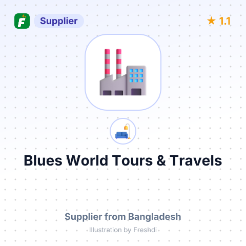 Blues World Tours & Travels – summary card, no photo uploaded yet