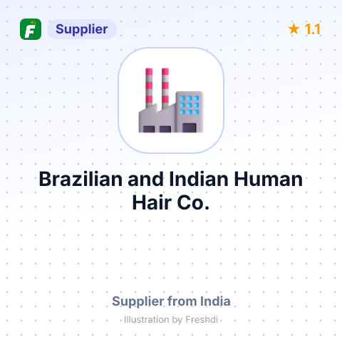 Brazilian and Indian Human Hair Co. – summary card, no photo uploaded yet