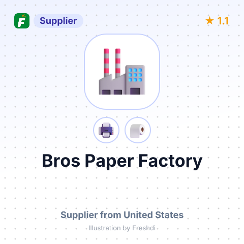 Bros Paper Factory – summary card, no photo uploaded yet