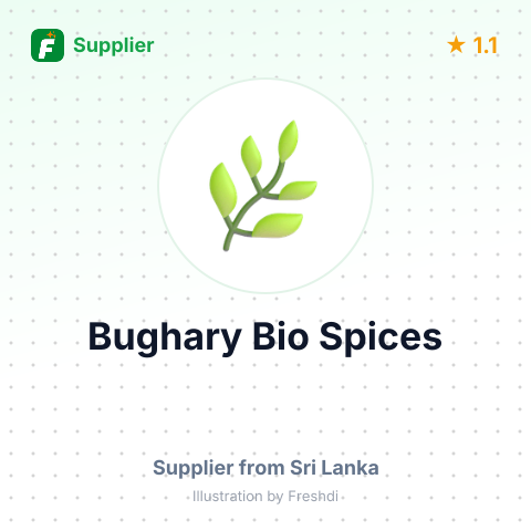 Bughary Bio Spices – summary card, no photo uploaded yet