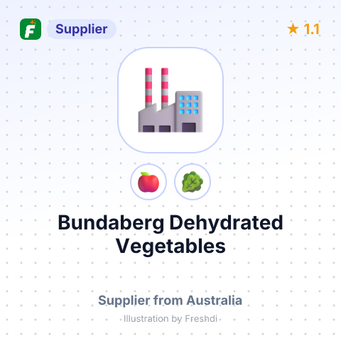 Bundaberg Dehydrated Vegetables – summary card, no photo uploaded yet