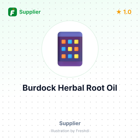 Burdock Herbal Root Oil – summary card, no photo uploaded yet