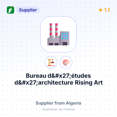 Bureau d'études d'architecture Rising Art – summary card, no photo uploaded yet
