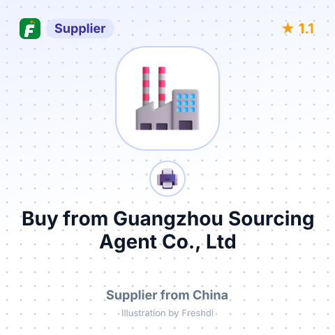 Buy from Guangzhou Sourcing Agent Co., Ltd – summary card, no photo uploaded yet