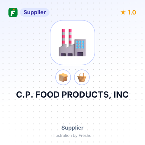C.P. FOOD PRODUCTS, INC – summary card, no photo uploaded yet
