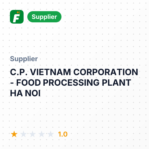 C.P. VIETNAM CORPORATION - FOOD PROCESSING PLANT HA NOI – summary card, no photo uploaded yet
