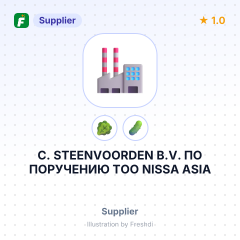 C. STEENVOORDEN B.V. ПО ПОРУЧЕНИЮ ТОО NISSA ASIA – summary card, no photo uploaded yet