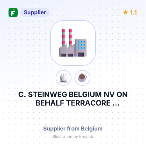 C. STEINWEG BELGIUM NV ON BEHALF TERRACORE INTERNATIONAL SA, RUE DE LA COMBE 4, 1260 NYON, SWITZERLAND. – summary card, no photo uploaded yet