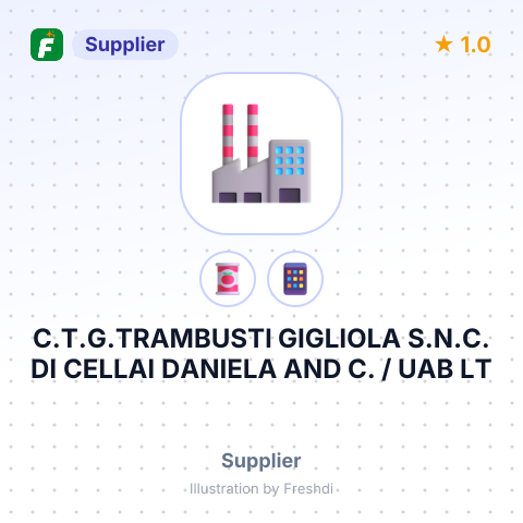 C.T.G.TRAMBUSTI GIGLIOLA S.N.C. DI CELLAI DANIELA AND C. / UAB LT – summary card, no photo uploaded yet