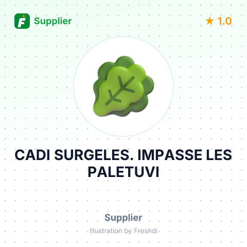CADI SURGELES. IMPASSE LES PALETUVI – summary card, no photo uploaded yet