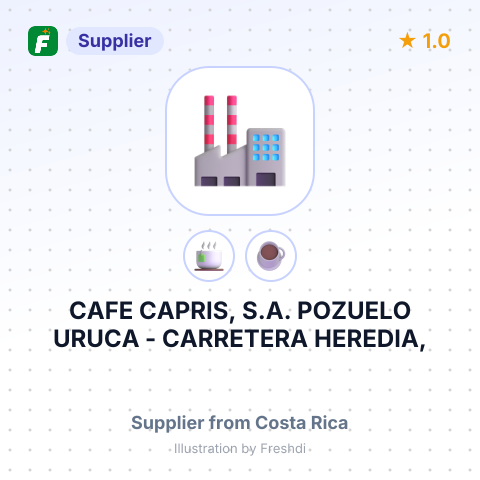 CAFE CAPRIS, S.A. POZUELO URUCA - CARRETERA HEREDIA, – summary card, no photo uploaded yet