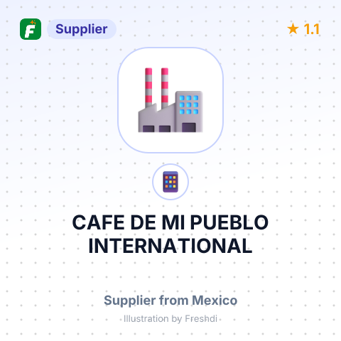 CAFE DE MI PUEBLO INTERNATIONAL – summary card, no photo uploaded yet