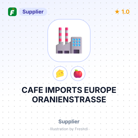 CAFE IMPORTS EUROPE ORANIENSTRASSE – summary card, no photo uploaded yet