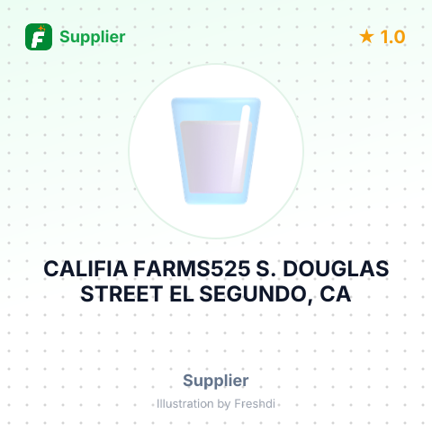 CALIFIA FARMS525 S. DOUGLAS STREET EL SEGUNDO, CA – summary card, no photo uploaded yet
