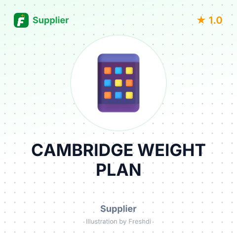 CAMBRIDGE WEIGHT PLAN – summary card, no photo uploaded yet