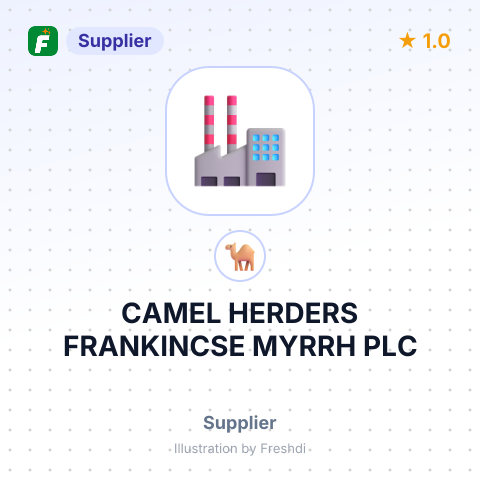 CAMEL HERDERS FRANKINCSE MYRRH PLC – summary card, no photo uploaded yet