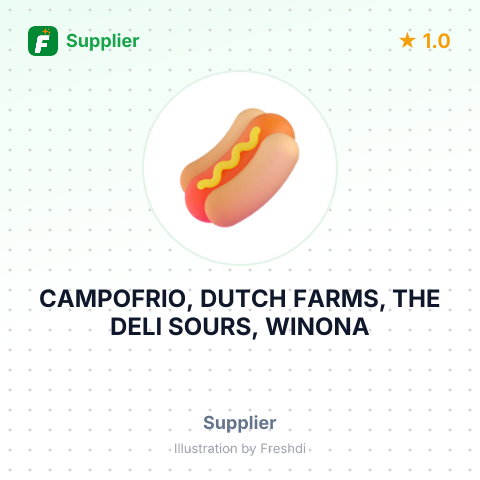 CAMPOFRIO, DUTCH FARMS, THE DELI SOURS, WINONA – summary card, no photo uploaded yet
