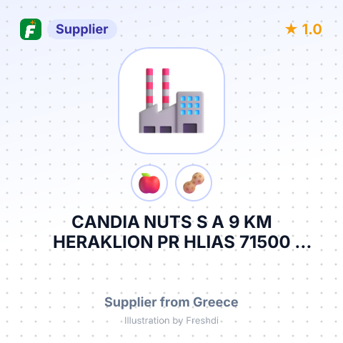 CANDIA NUTS S A 9 KM HERAKLION PR HLIAS 71500 HERAKLION CRETE – summary card, no photo uploaded yet