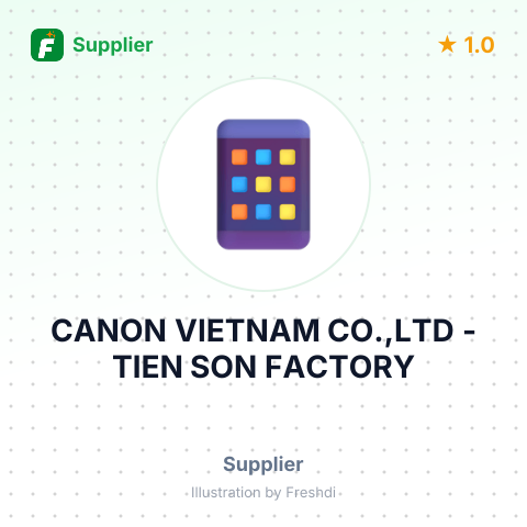 CANON VIETNAM CO.,LTD - TIEN SON FACTORY – summary card, no photo uploaded yet