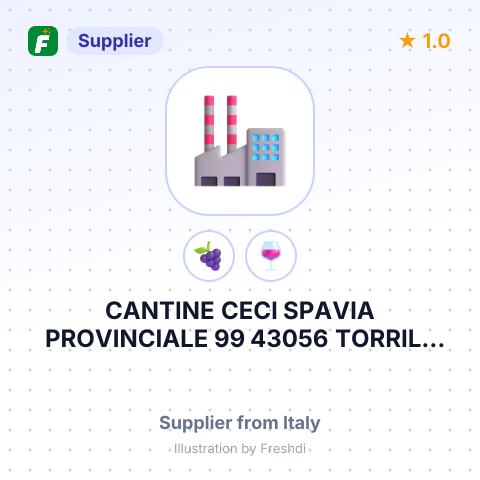 CANTINE CECI SPAVIA PROVINCIALE 99 43056 TORRILE PR ITALY – summary card, no photo uploaded yet