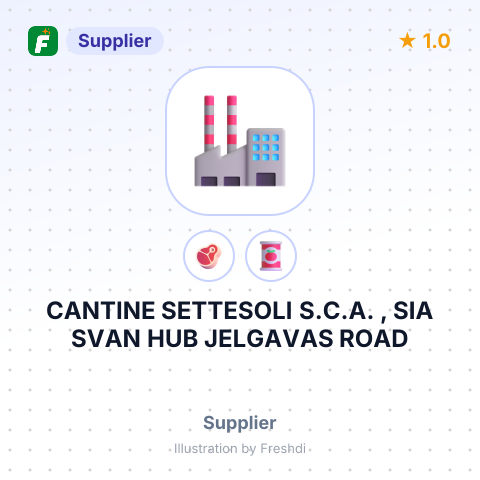 CANTINE SETTESOLI S.C.A. , SIA SVAN HUB JELGAVAS ROAD – summary card, no photo uploaded yet