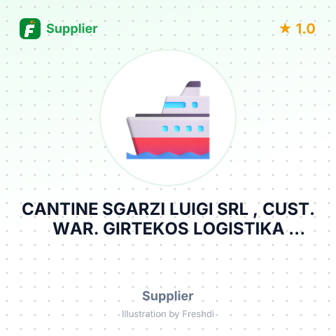 CANTINE SGARZI LUIGI SRL , CUST. WAR. GIRTEKOS LOGISTIKA LATVIA – summary card, no photo uploaded yet