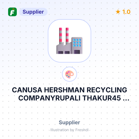 CANUSA HERSHMAN RECYCLING COMPANYRUPALI THAKUR45 NORTHEAST INDUSTRIAL ROADBRANFORD, CT – summary card, no photo uploaded yet