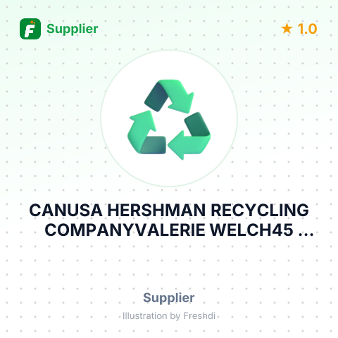 CANUSA HERSHMAN RECYCLING COMPANYVALERIE WELCH45 NORTHEAST INDUSTRIAL ROADBRANFORD, CT – summary card, no photo uploaded yet