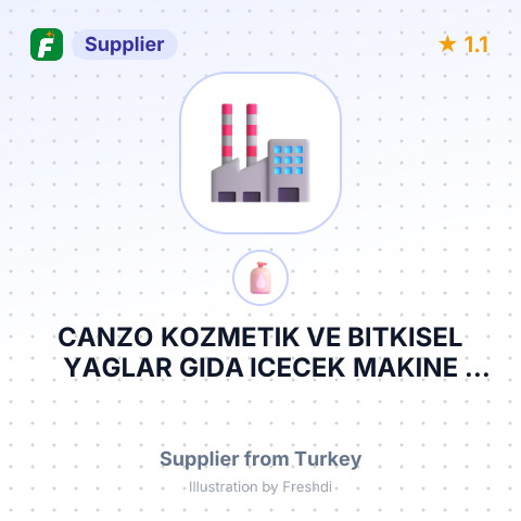 CANZO KOZMETIK VE BITKISEL YAGLAR GIDA ICECEK MAKINE SANAYI TICARET LTD STI – summary card, no photo uploaded yet