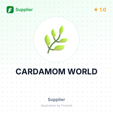 CARDAMOM WORLD – summary card, no photo uploaded yet