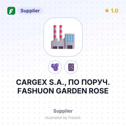 CARGEX S.A., ПО ПОРУЧ. FASHUON GARDEN ROSE – summary card, no photo uploaded yet