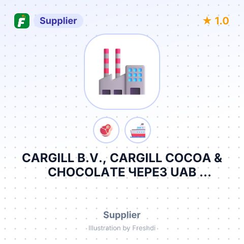 CARGILL B.V., CARGILL COCOA & CHOCOLATE ЧЕРЕЗ UAB KRAFTTRANS VERNALIS – summary card, no photo uploaded yet