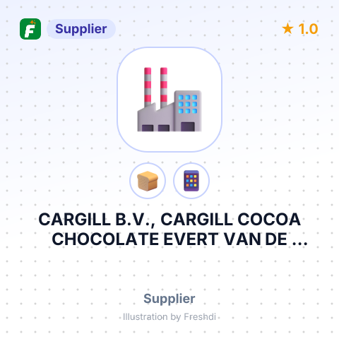 CARGILL B.V., CARGILL COCOA CHOCOLATE EVERT VAN DE BEEKSTRAAT – summary card, no photo uploaded yet
