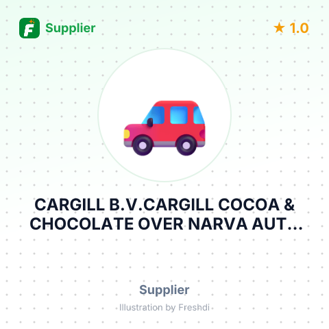 CARGILL B.V.CARGILL COCOA & CHOCOLATE OVER NARVA AUTO EKSPED OU SOLDINA – summary card, no photo uploaded yet