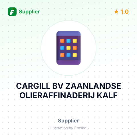 CARGILL BV ZAANLANDSE OLIERAFFINADERIJ KALF – summary card, no photo uploaded yet