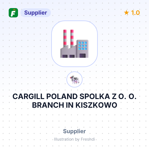 CARGILL POLAND SPOLKA Z O. O. BRANCH IN KISZKOWO – summary card, no photo uploaded yet