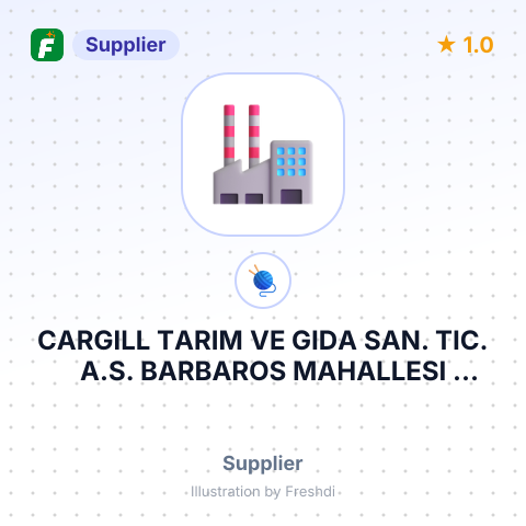 CARGILL TARIM VE GIDA SAN. TIC. A.S. BARBAROS MAHALLESI KARDELEN SOKAKRESEPSIYON LOBI APT NO – summary card, no photo uploaded yet