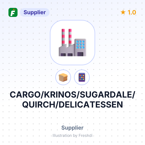 CARGO/KRINOS/SUGARDALE/QUIRCH/DELICATESSEN – summary card, no photo uploaded yet