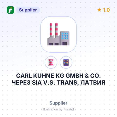 CARL KUHNE KG GMBH & CO. ЧЕРЕЗ SIA V.S. TRANS, ЛАТВИЯ – summary card, no photo uploaded yet