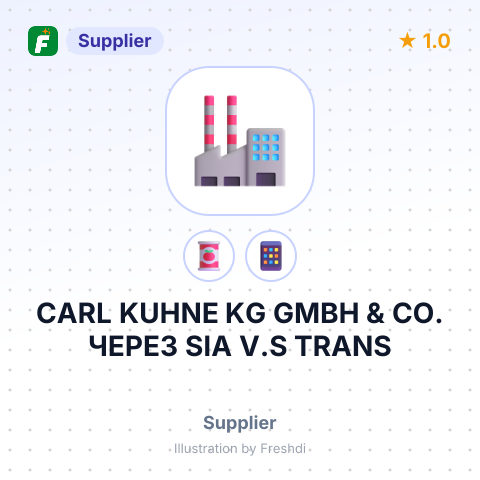 CARL KUHNE KG GMBH & CO. ЧЕРЕЗ SIA V.S TRANS – summary card, no photo uploaded yet