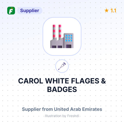 CAROL WHITE FLAGES & BADGES – summary card, no photo uploaded yet