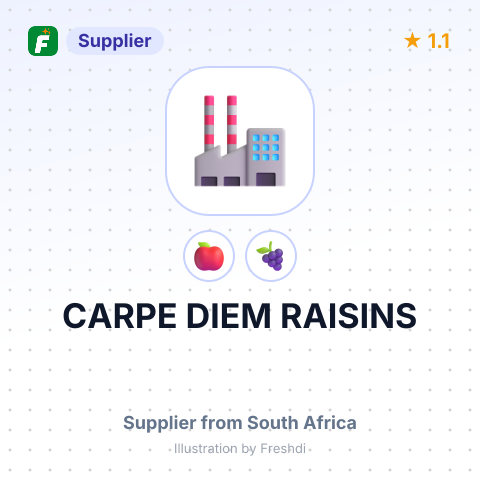 CARPE DIEM RAISINS – summary card, no photo uploaded yet