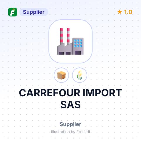 CARREFOUR IMPORT SAS – summary card, no photo uploaded yet