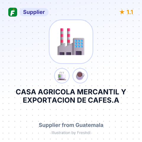 CASA AGRICOLA MERCANTIL Y EXPORTACION DE CAFES.A – summary card, no photo uploaded yet