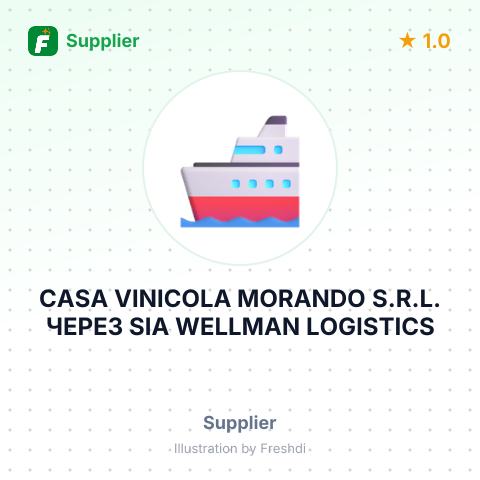 CASA VINICOLA MORANDO S.R.L. ЧЕРЕЗ SIA WELLMAN LOGISTICS – summary card, no photo uploaded yet