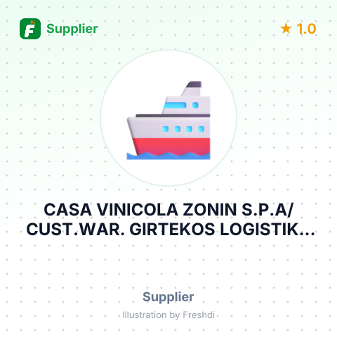 CASA VINICOLA ZONIN S.P.A/ CUST.WAR. GIRTEKOS LOGISTIKA LATVIA – summary card, no photo uploaded yet