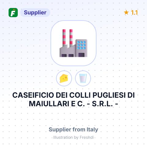 CASEIFICIO DEI COLLI PUGLIESI DI MAIULLARI E C. - S.R.L. - – summary card, no photo uploaded yet