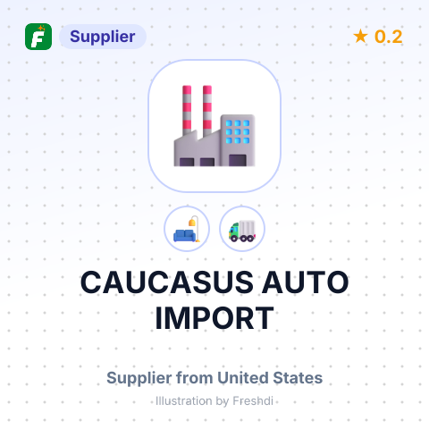 CAUCASUS AUTO IMPORT – summary card, no photo uploaded yet