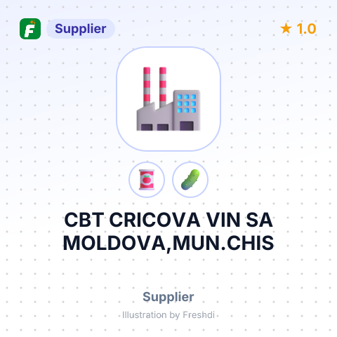 CBT CRICOVA VIN SA MOLDOVA,MUN.CHIS – summary card, no photo uploaded yet
